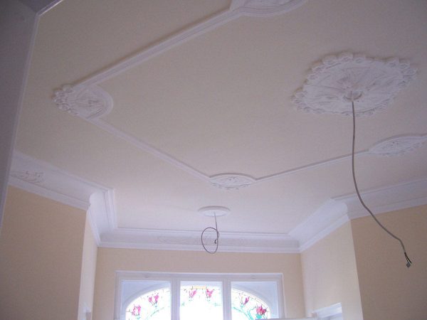 Nachempfindung einer Deckengestaltung im Jugendstil, Villa in der Sächsischen Schweiz